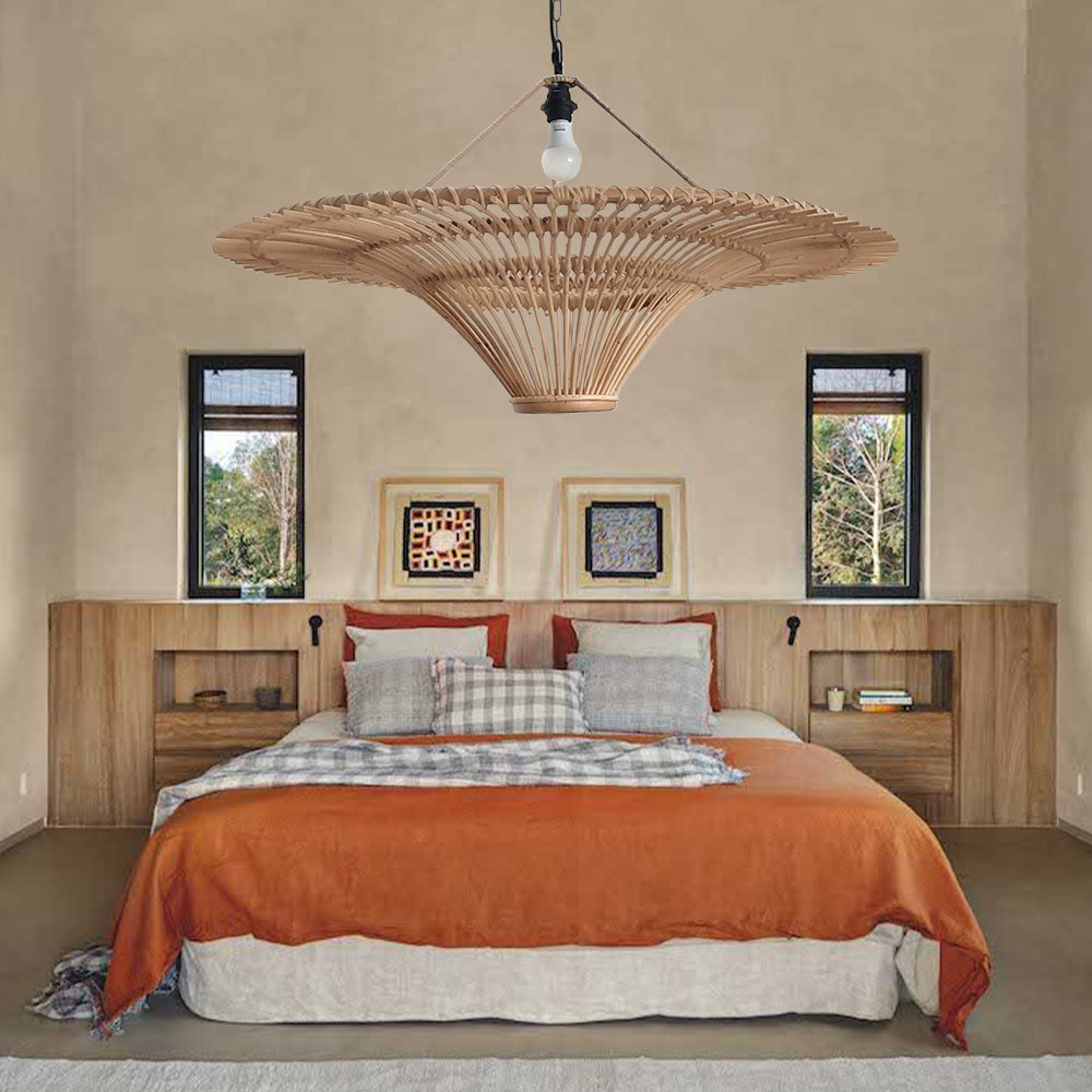 Large Modern Rattan Pendant Light Ceiling Lampshade