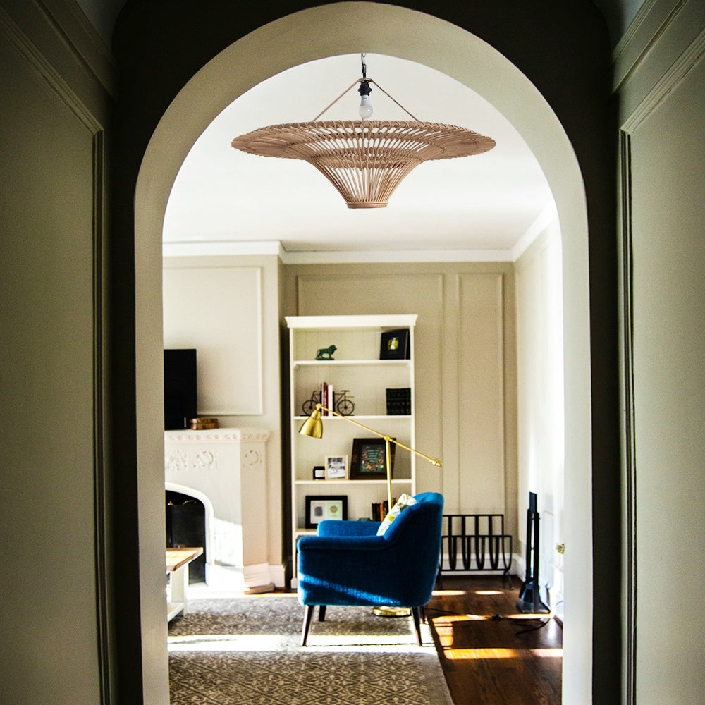 Large Modern Rattan Pendant Light Ceiling Lampshade