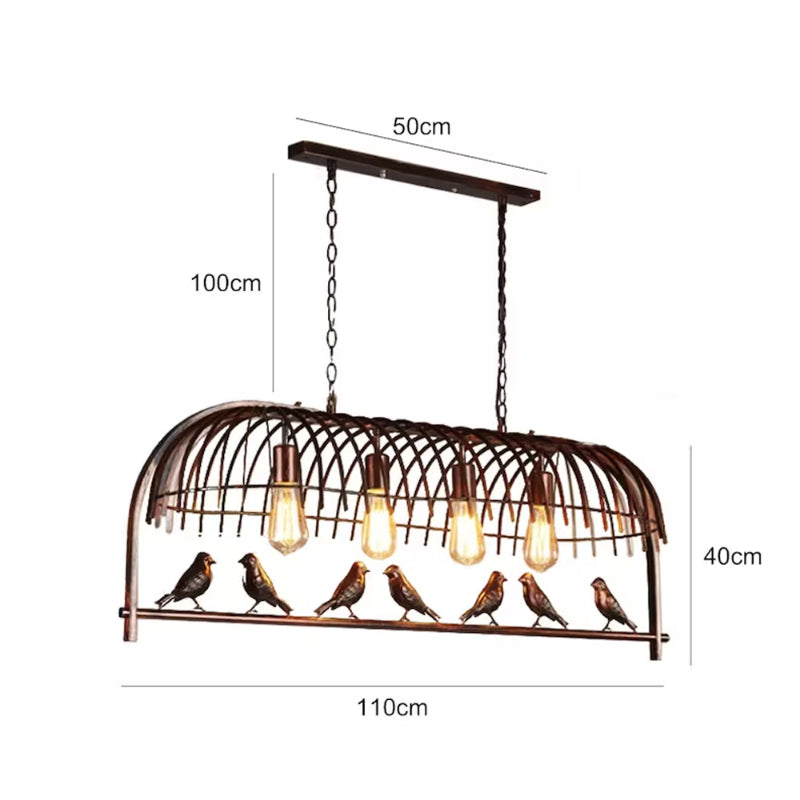 Industrial Style Metal birdcage chandelier