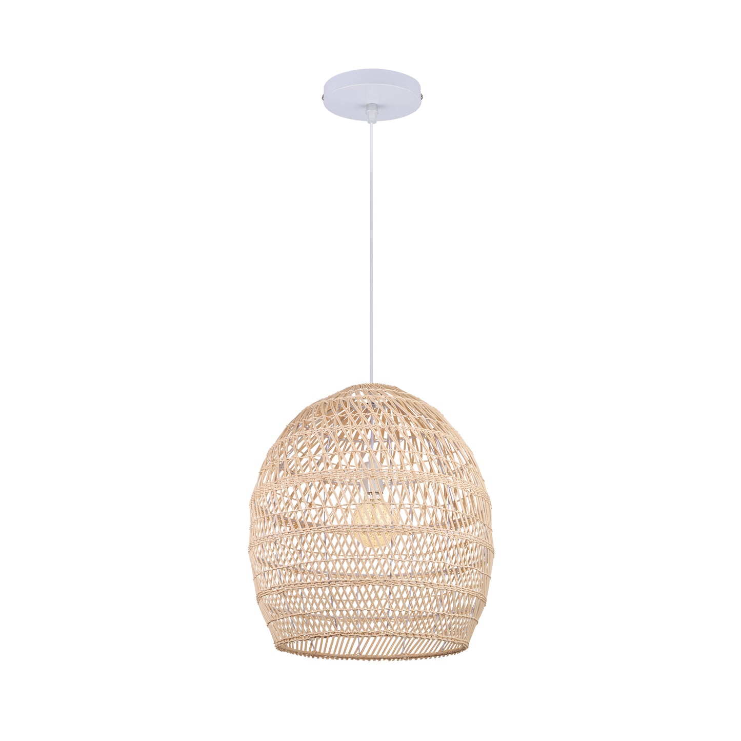 DemoLights Rattan Pendant Lampshade – Wicker Woven Hanging Light