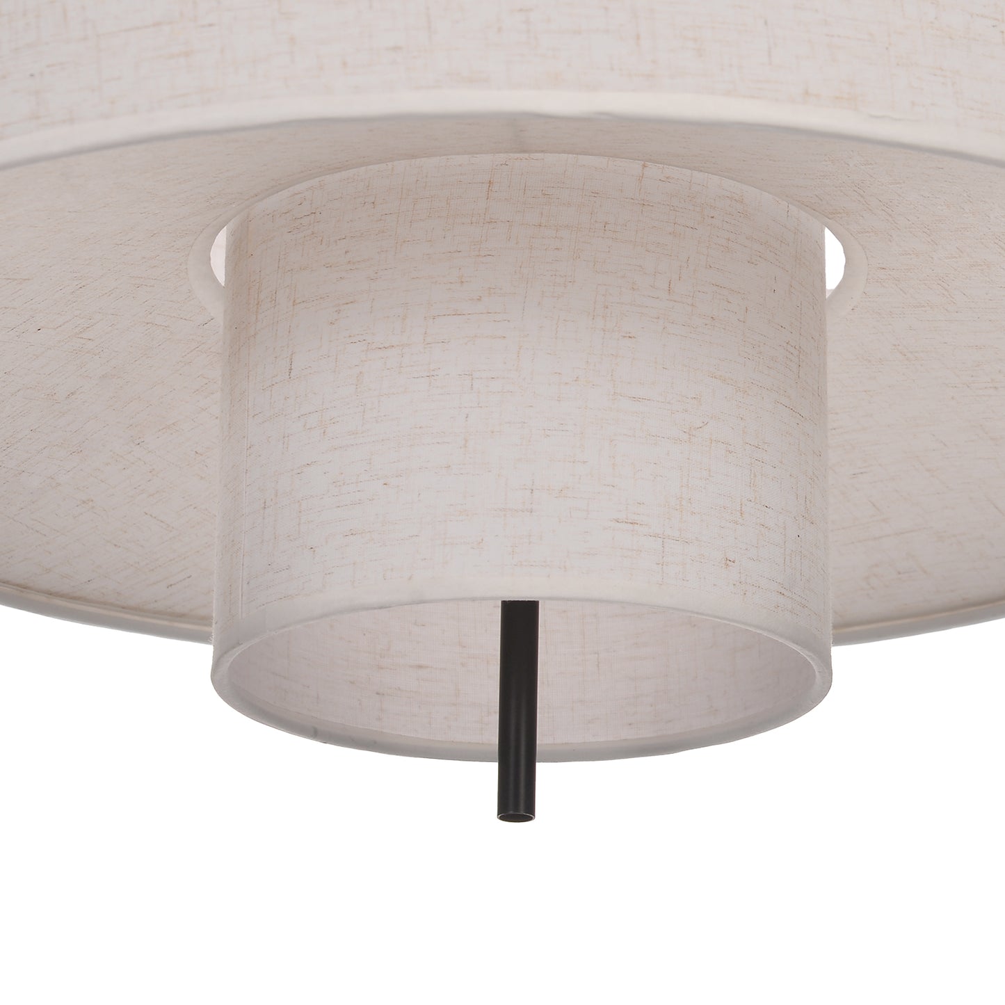 Modern Linen Drum Pendant Light - Japandi Nested Fabric Chandelier