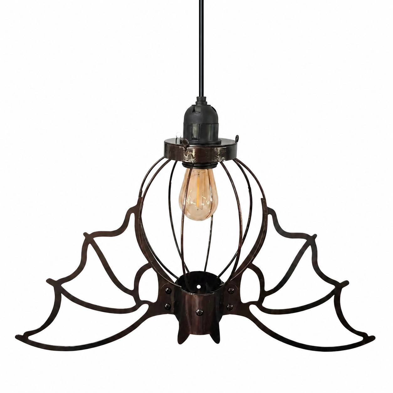 Gothic Halloween Hanging Light – Bat & Spider