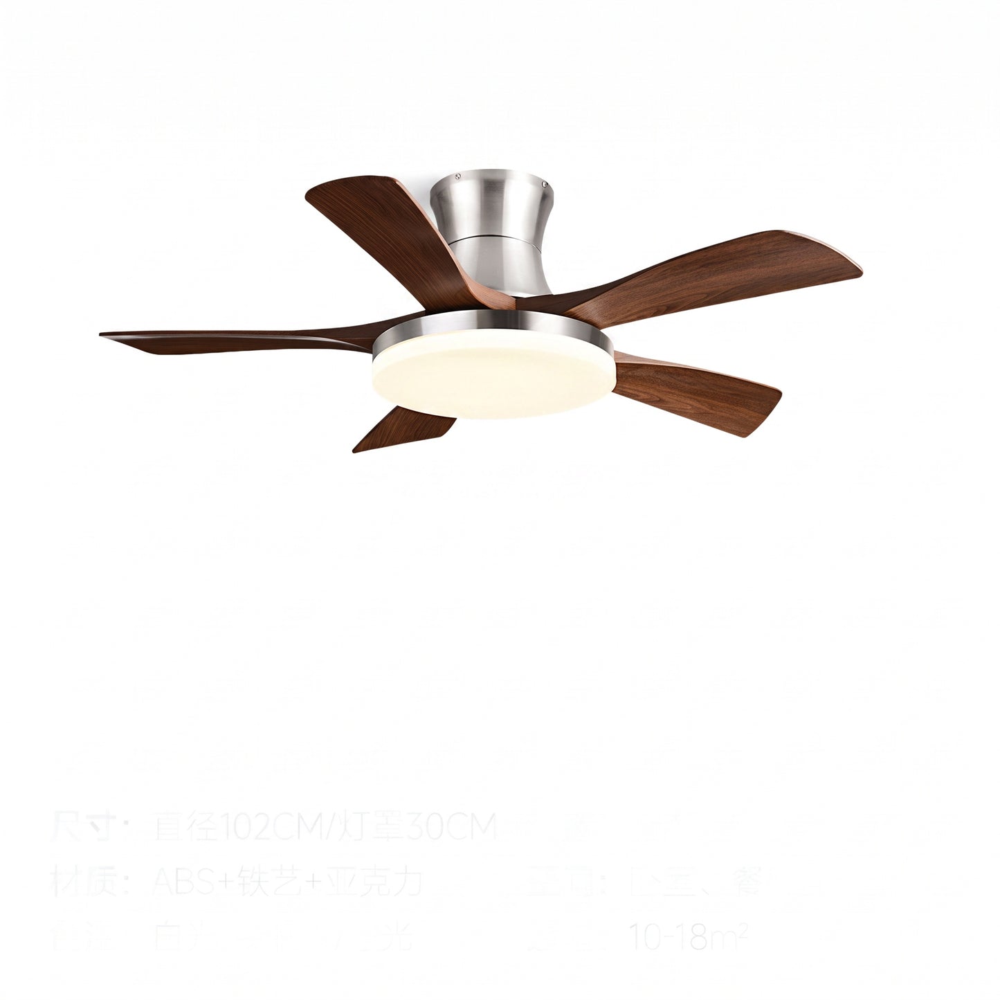 Modern 5-Blade LED Ceiling Fan - 40"/46"/56" Downrod & Flush Mount