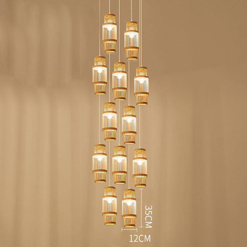Mid-century Craft Bamboo Pendant Lights