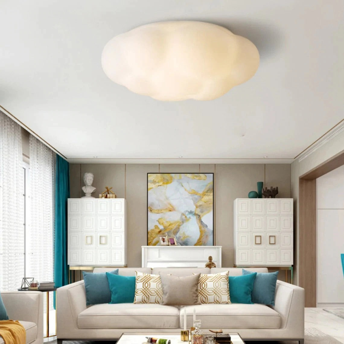 Design Cloud Light White Nursery Ceiling Lamp