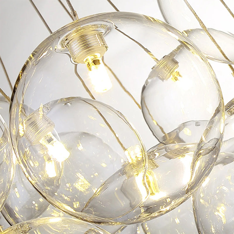 Nordic Glass Lamp Design Bubble Chandelier