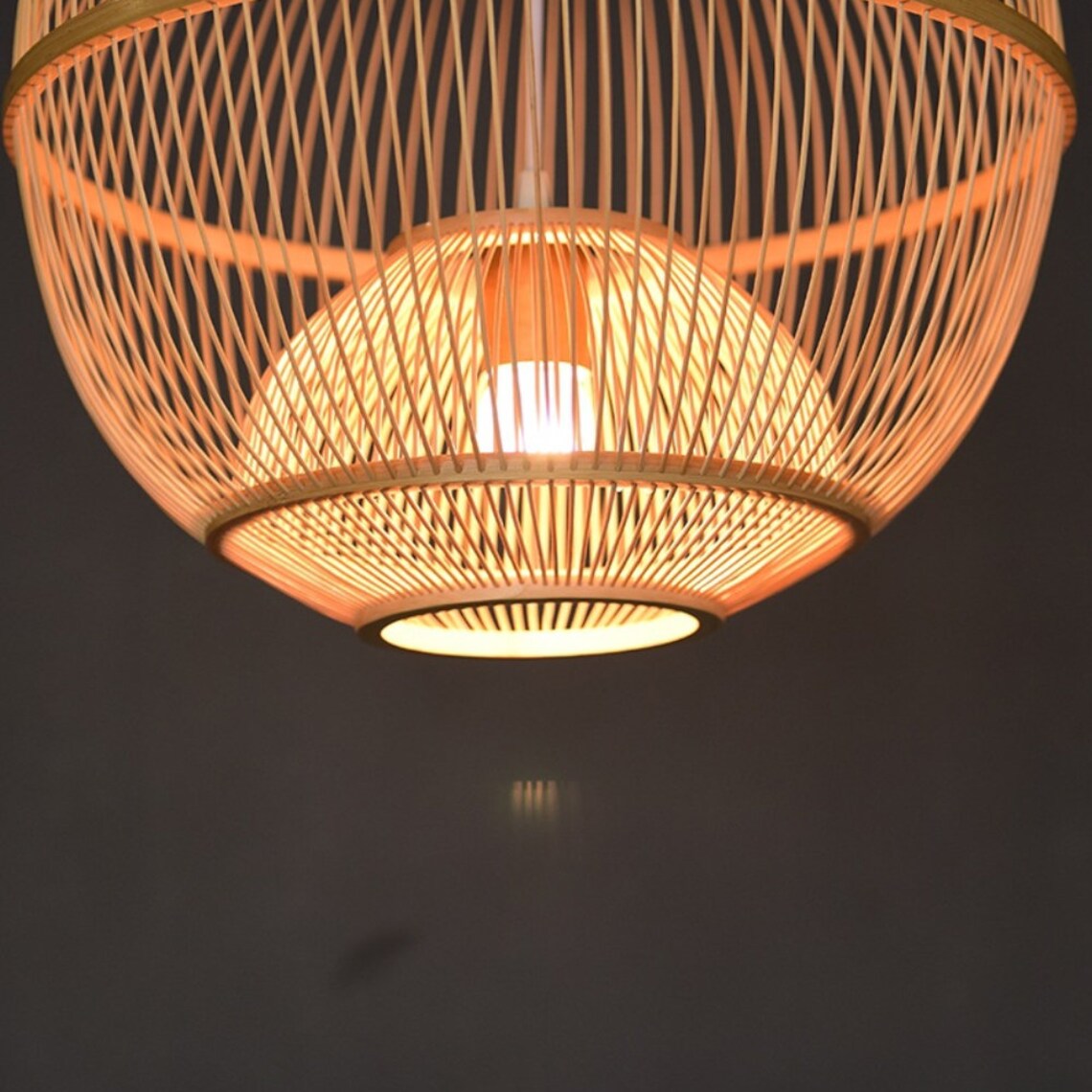 Traditional Bamboo Pendant Artistic Suspension Hanging Light Fixture