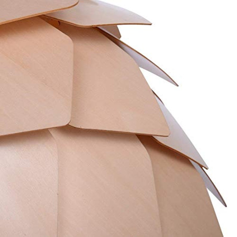 Wood Pine Cone DIY Pendant Nordic Wooden Chandelier Handcraft Ceiling Lampshade