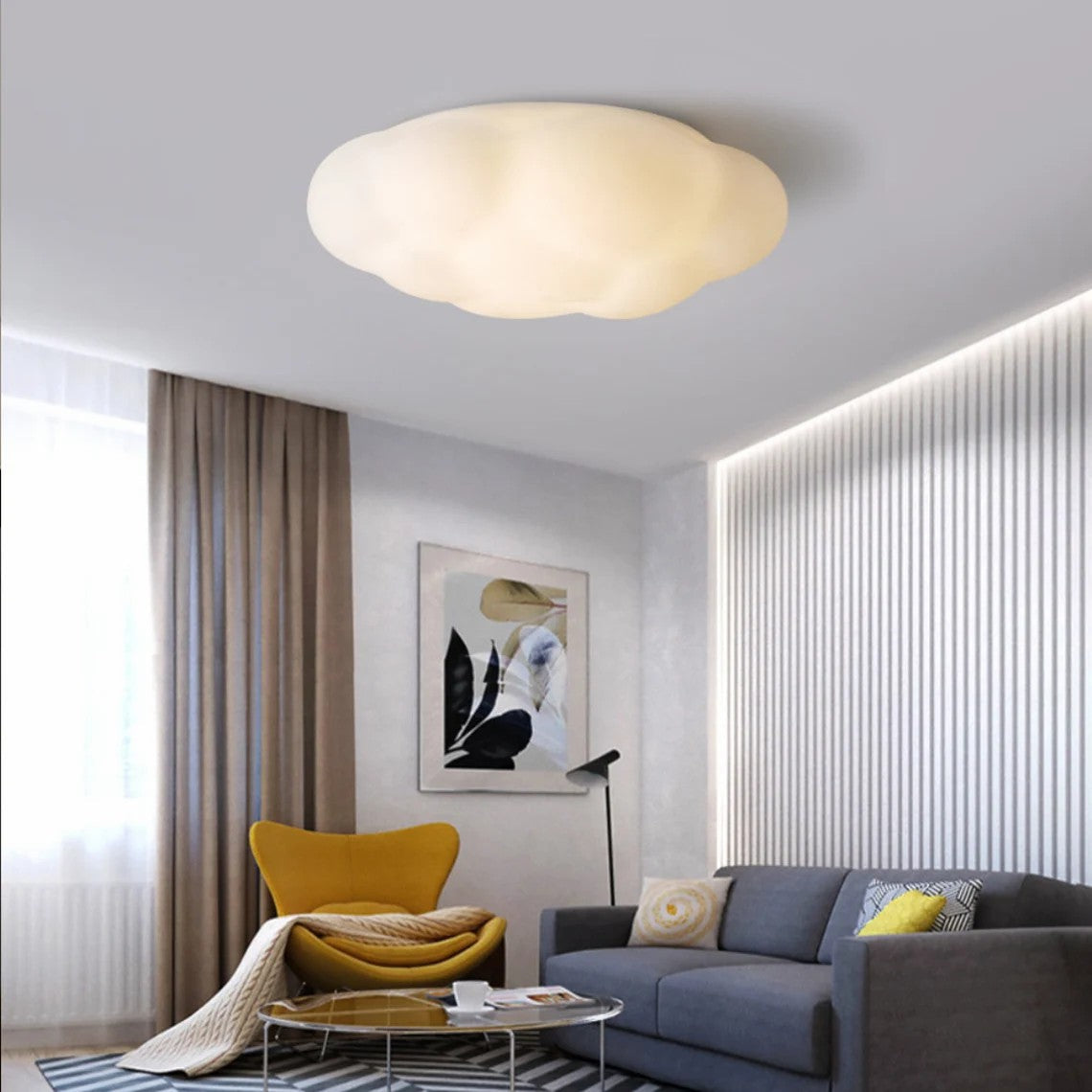 Design Cloud Light White Nursery Ceiling Lamp