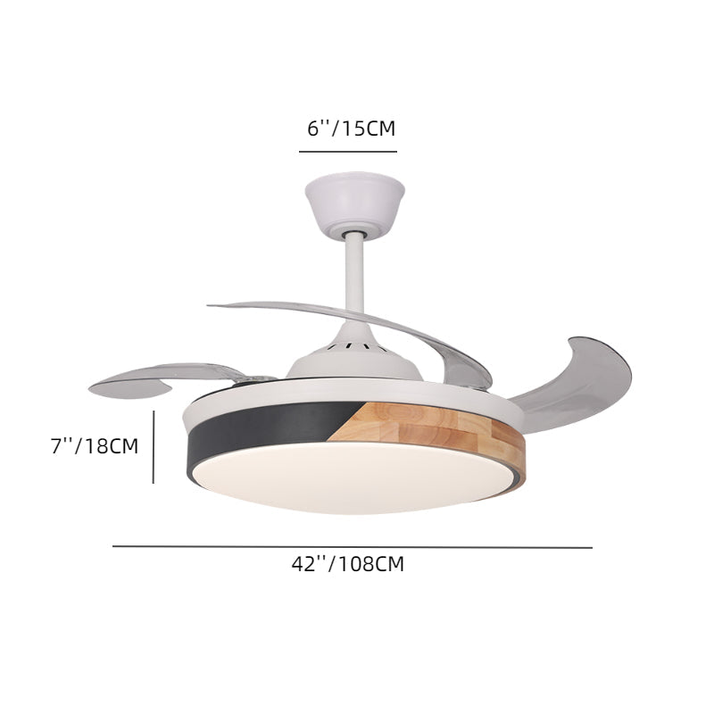 Nordic 42" LED Dimmable Ceiling Fans Light