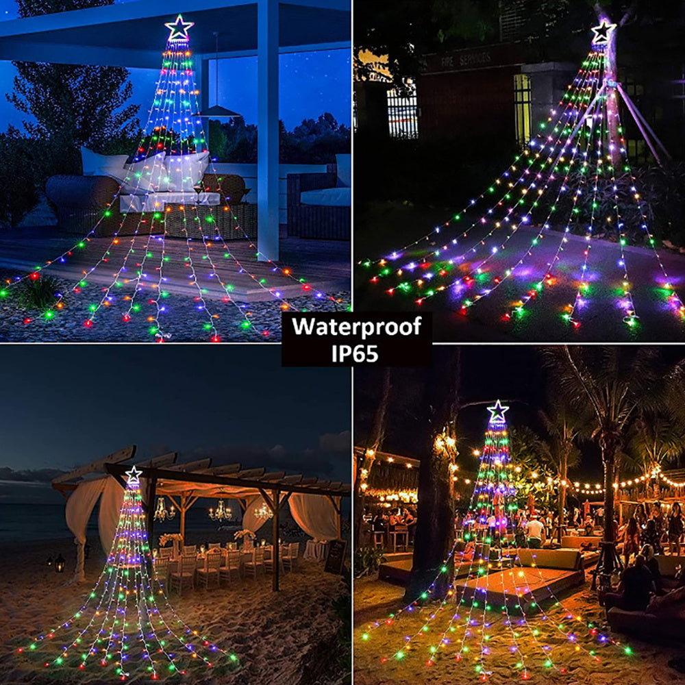 Outdoor Christmas  Waterproof 350 LED Star Lights Tree Decorations