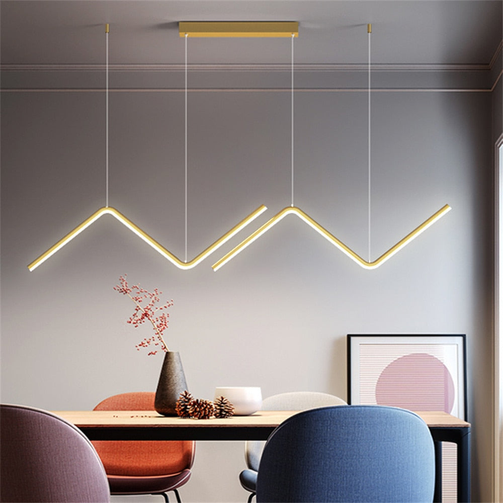 Demolights Modern Minimalist Living Room LED Strip Light Hanging ...