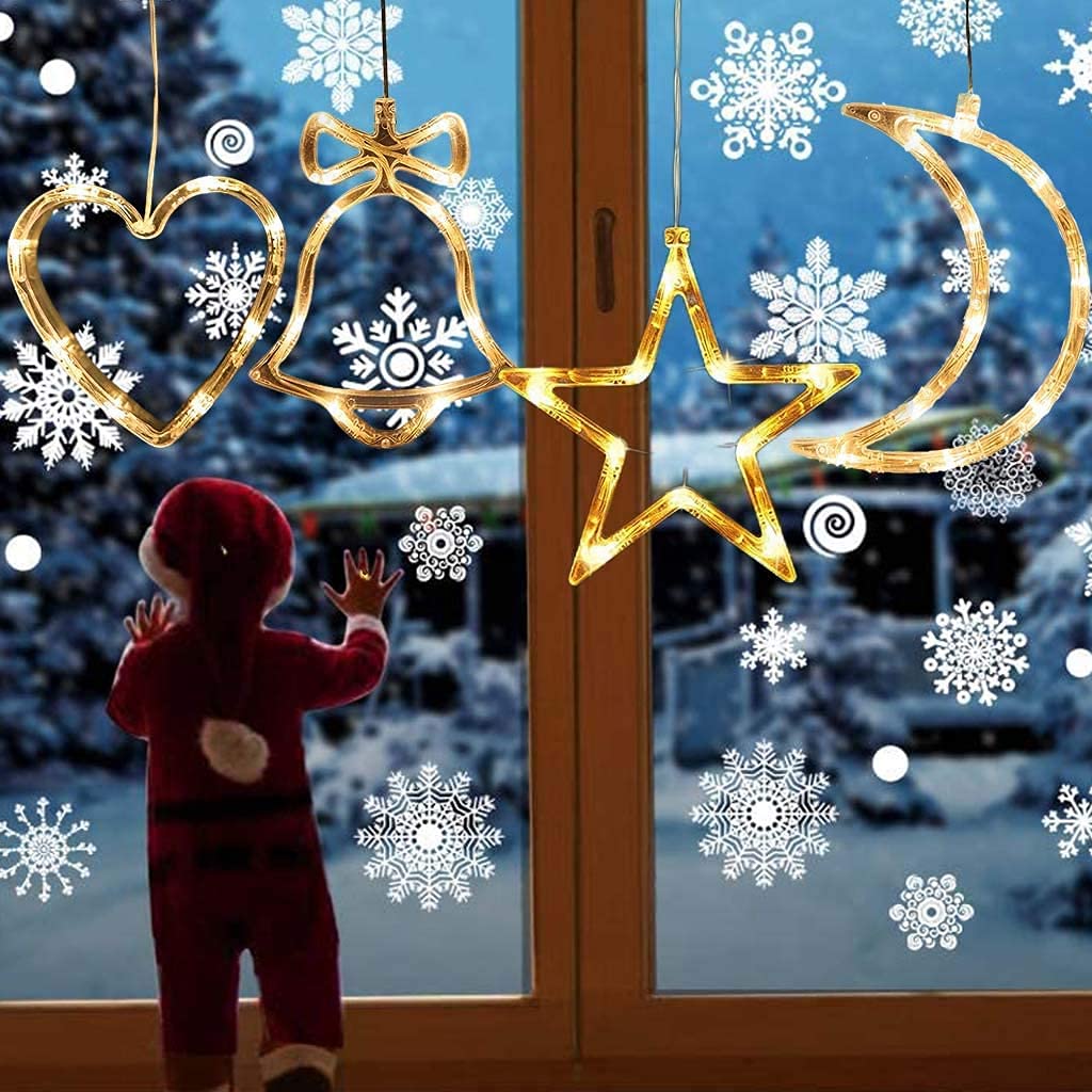 3D Christmas Decoration Window Hanging Lights with Suction Cup