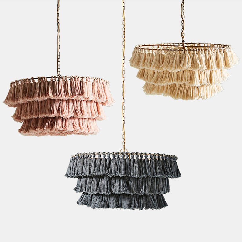 Handmade Woven Rope Pendant Creative Home Decoration Lampshade