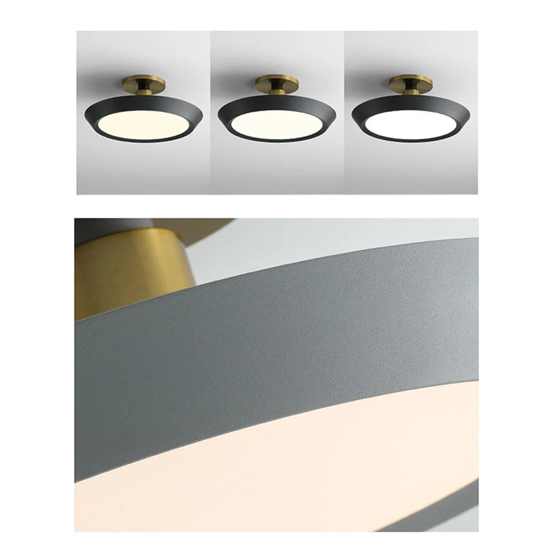 Creative Colored Metal Ring Flush Mount Ceiling Light