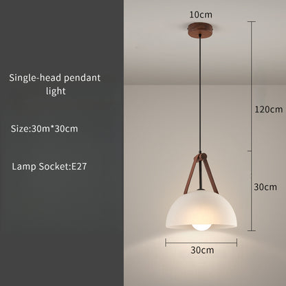 Nordic Modern Creative Glass Pendant Light for Bedroom or Bar Counter