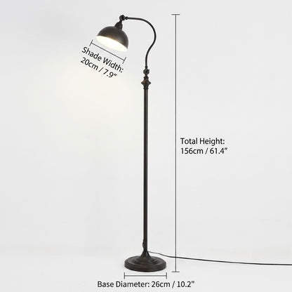 Vintage Adjustable Metal Floor Lamp – Industrial Reading Lamp