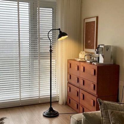 Vintage Adjustable Metal Floor Lamp – Industrial Reading Lamp