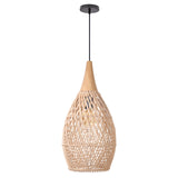 Load image into Gallery viewer, Wabi-sabi Retro Living Room Rattan Pendant Light Solid Wood Restaurant Lampshade