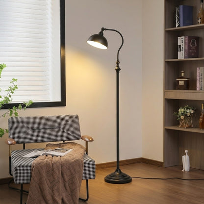 Vintage Adjustable Metal Floor Lamp – Industrial Reading Lamp