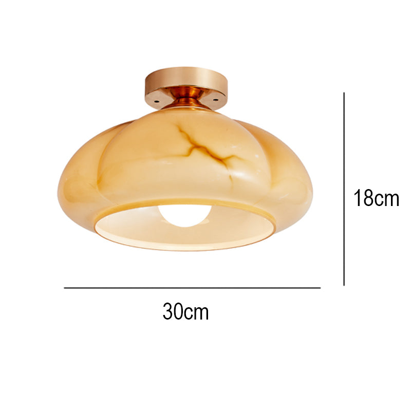 French Medieval-style Retro Glass Ceiling Lamp