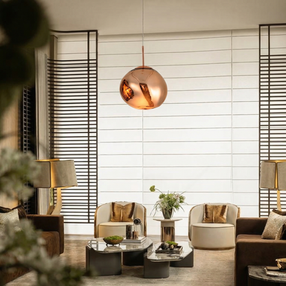 Modern Melt Pendant Light - Irregular Mirror Lava Glass Chandelier