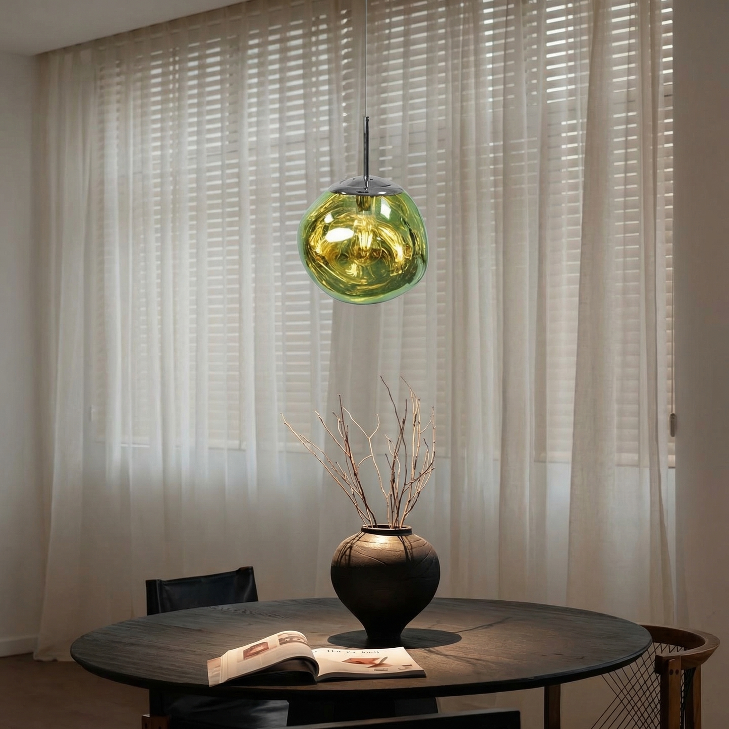 Modern Melt Pendant Light - Irregular Mirror Lava Glass Chandelier