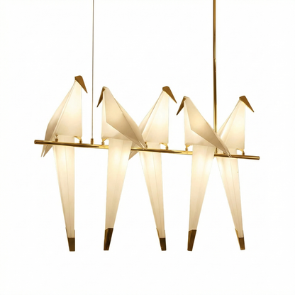 Nordic Creative Paper Cranes Ceiling Light Origami Bird Pendant Lamps