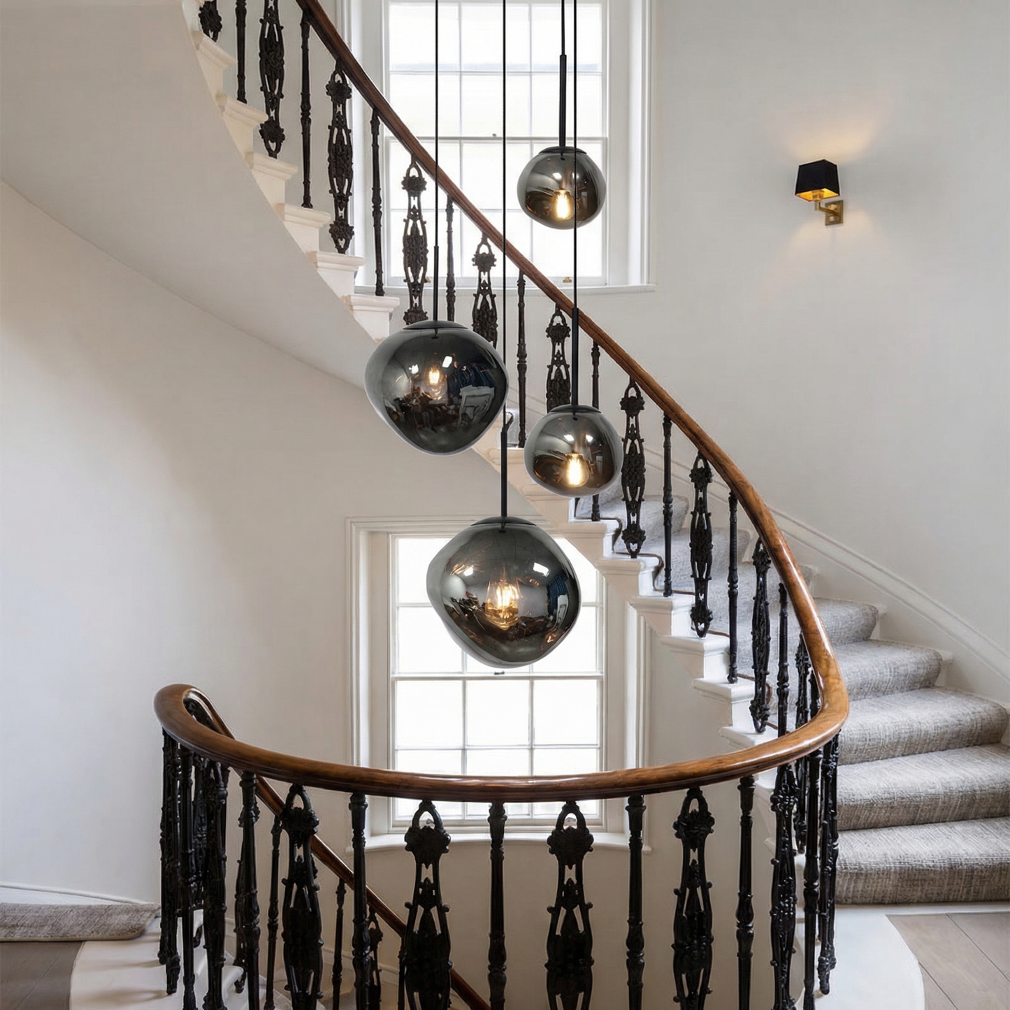 Modern Melt Pendant Light - Irregular Mirror Lava Glass Chandelier