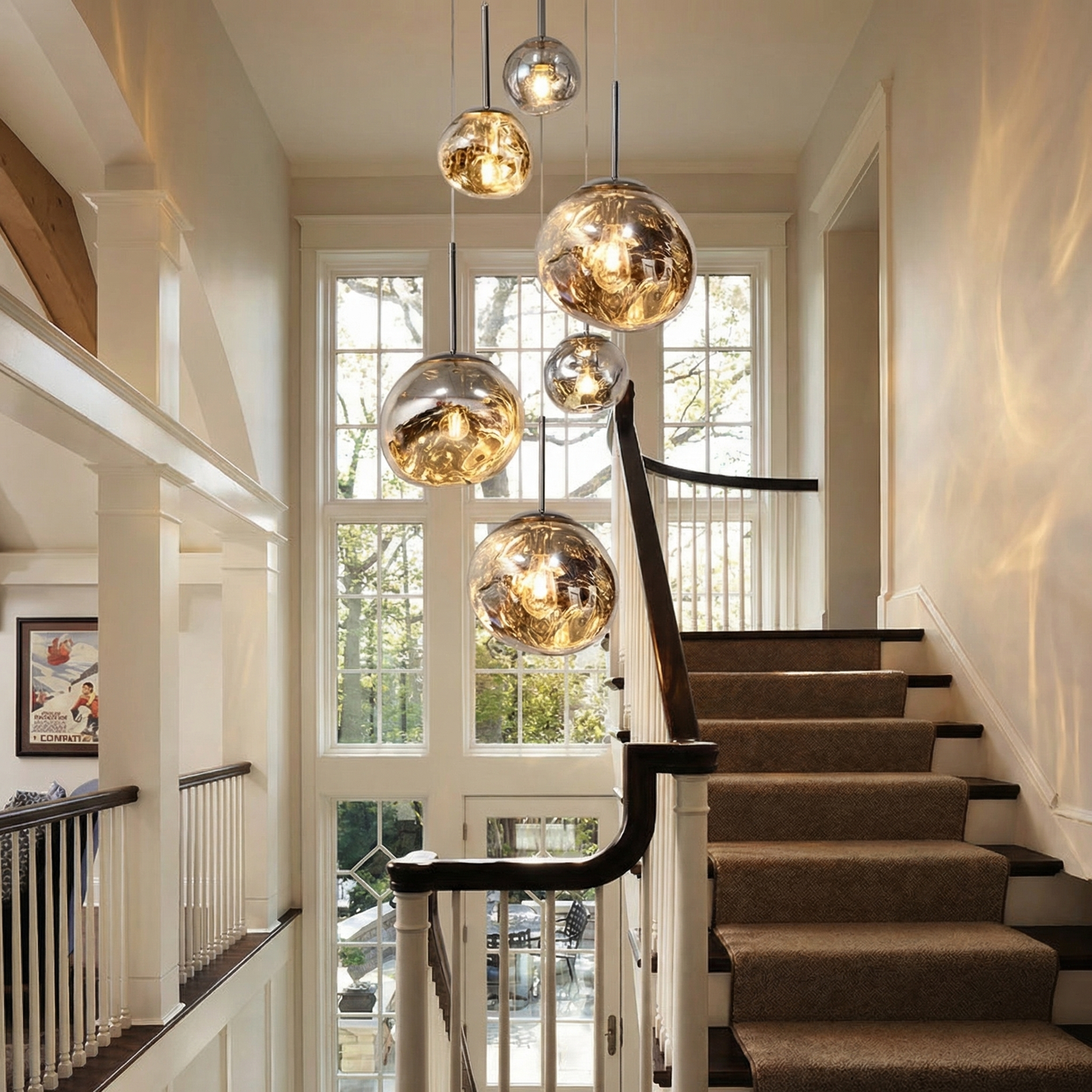 Modern Melt Pendant Light - Irregular Mirror Lava Glass Chandelier