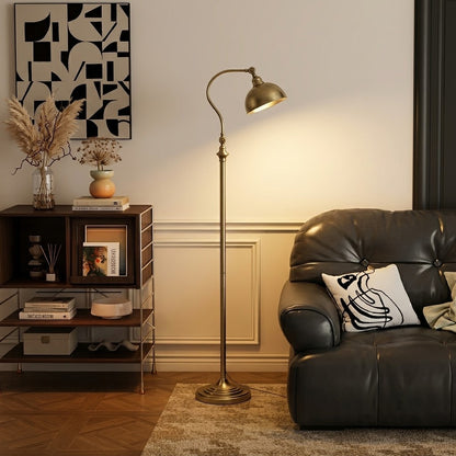Vintage Adjustable Metal Floor Lamp – Industrial Reading Lamp