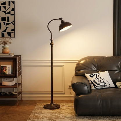 Vintage Adjustable Metal Floor Lamp – Industrial Reading Lamp
