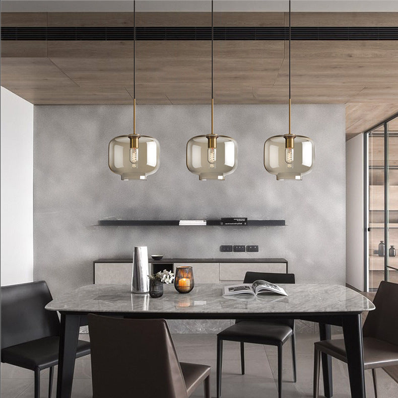 Modern Minimalist Glass Pendant Light for Coffee Bar