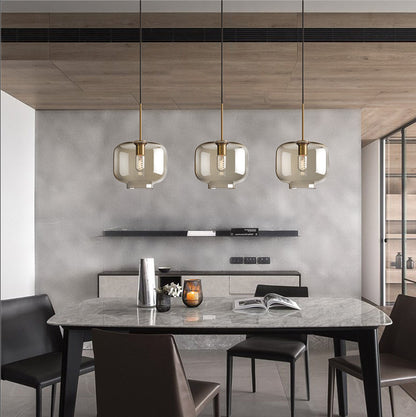 Modern Minimalist Glass Pendant Light for Coffee Bar