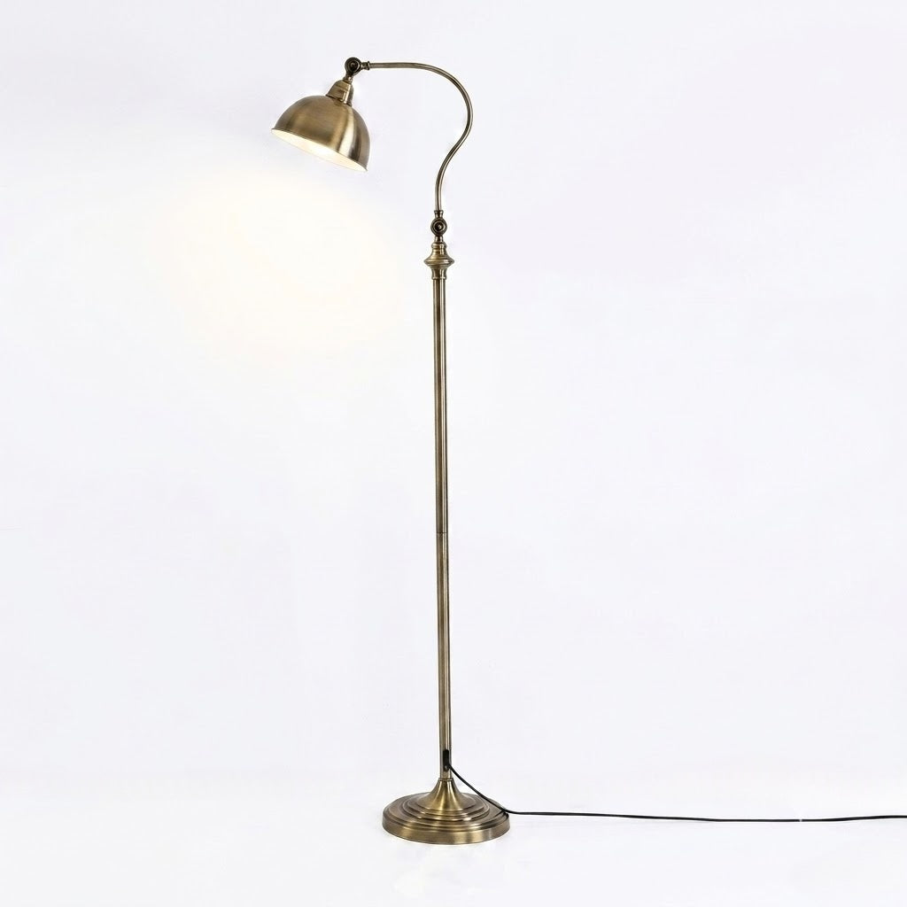 Vintage Adjustable Metal Floor Lamp – Industrial Reading Lamp