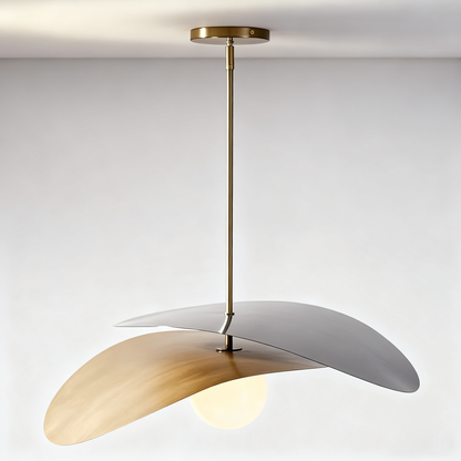 Modern Petal Chandelier - Mid-Century Tri-Tone Leaf Pendant Light
