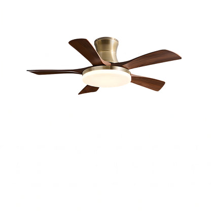 Modern 5-Blade LED Ceiling Fan - 40"/46"/56" Downrod & Flush Mount
