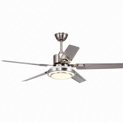 Modern LED Ceiling Fan with Ring Light Kit - 42"/52" Dimmable Remote Fan