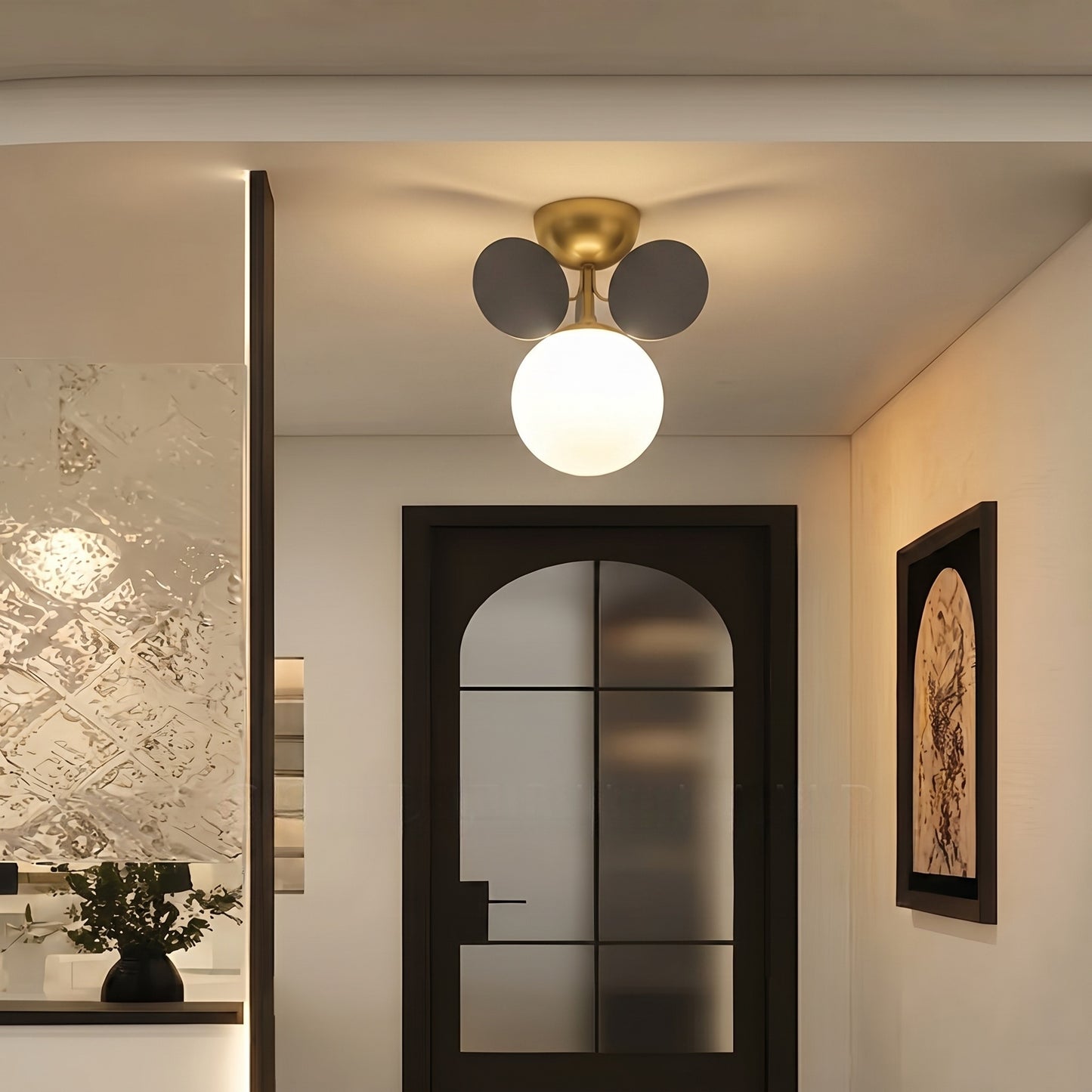 Modern Grey Petal Ceiling Light - Nordic Minimalist Flush Mount Lamp