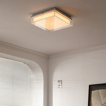 Modern Square Acrylic Flush Mount Light - 3-Color Ceiling Lamp