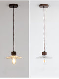Load image into Gallery viewer, Light Luxury Simple Walnut Wood and Glass Pendant Light for Bedroom