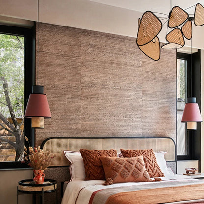 Modern Rattan Pendant Light – Artistic Multi-Leaf Woven Chandelier for Dining & Living Room