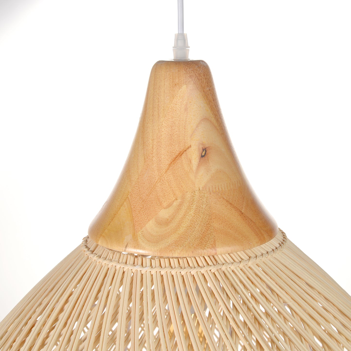 Modern Hand-Woven Rattan Pendant Light - Nordic Organic Teardrop Lamp