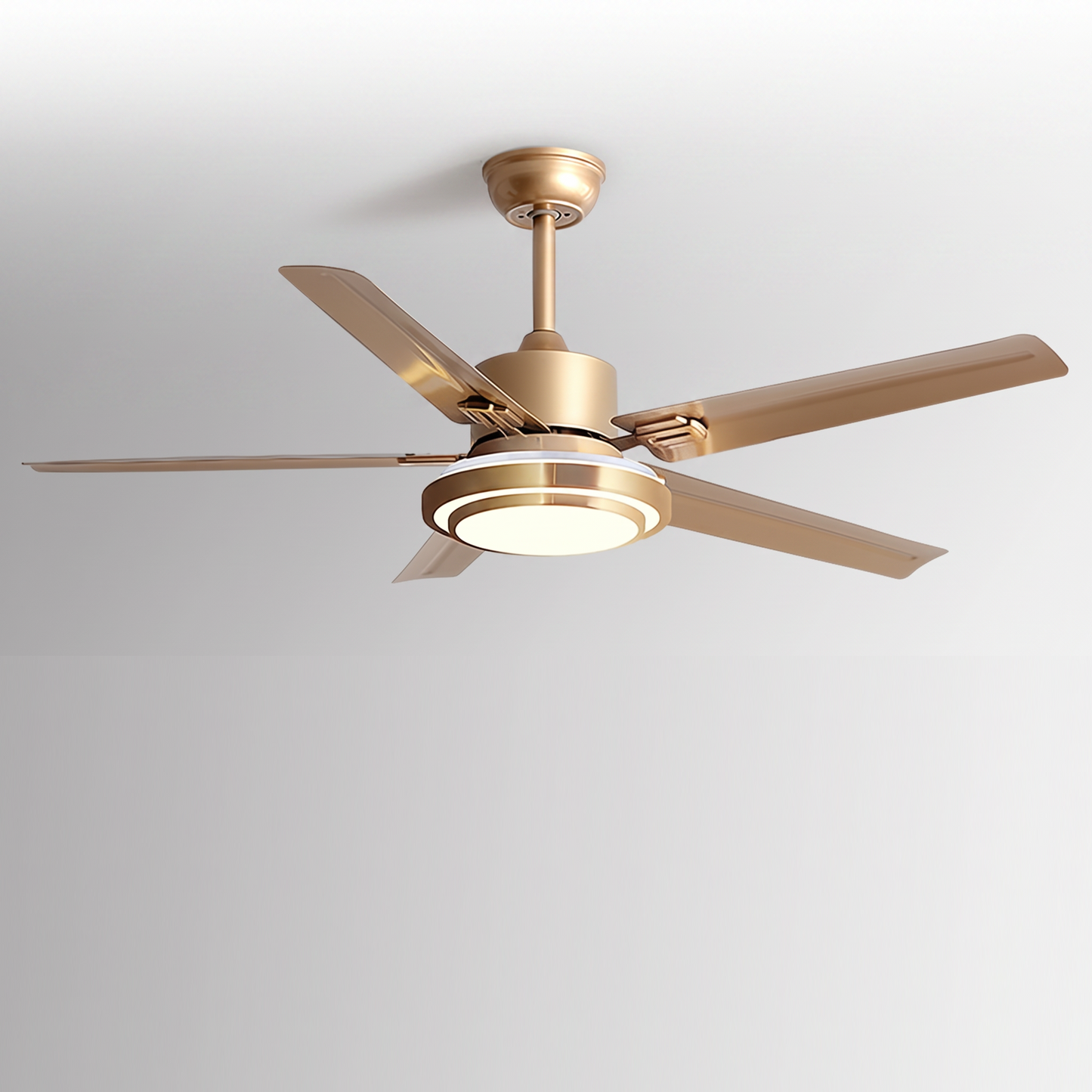Modern LED Ceiling Fan with Ring Light Kit - 42"/52" Dimmable Remote Fan