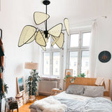 Load image into Gallery viewer, Modern Rattan Pendant Light – Artistic Multi-Leaf Woven Chandelier for Dining &amp; Living Room
