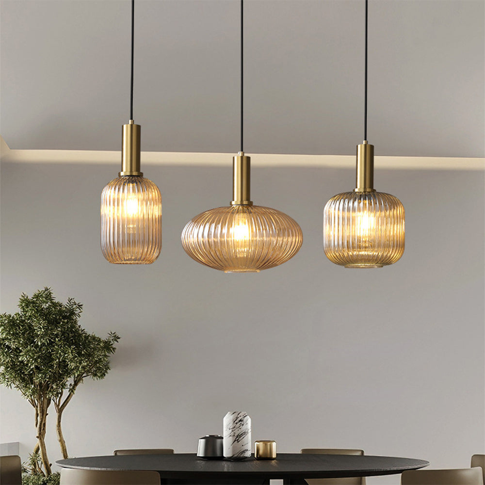 Retro Lantern Shape Stained Glass Pendant Light-[Modern pendant lighting for bedroom and living space]-Demolights UK