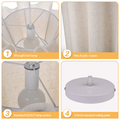 Nordic Fabric Pleated Pendant Lights