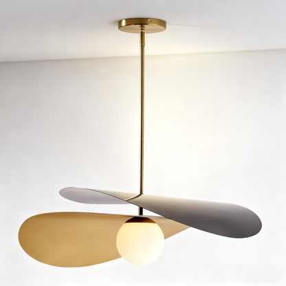 Modern Petal Chandelier - Mid-Century Tri-Tone Leaf Pendant Light