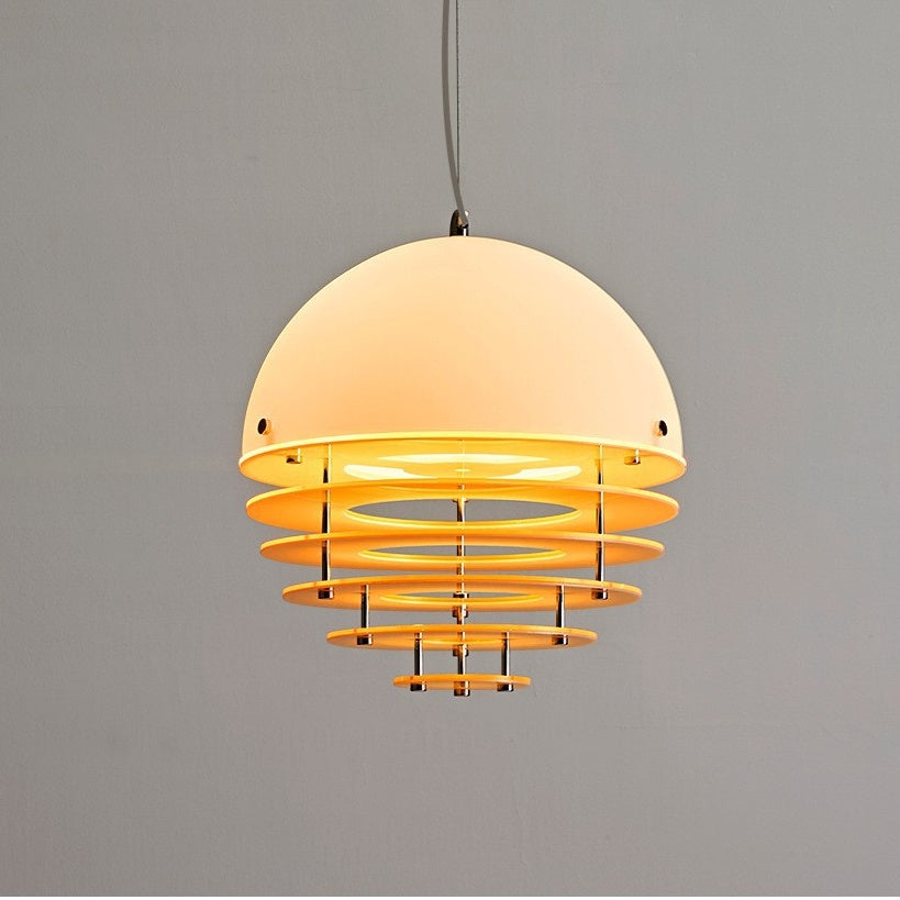 Modern Nordic Multi-Tiered Louvered Pendant Light - Mid-Century Hive Chandelier