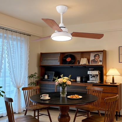 Modern 3-Blade LED Ceiling Fan with Remote - 106cm & 120cm Wood Fan Light